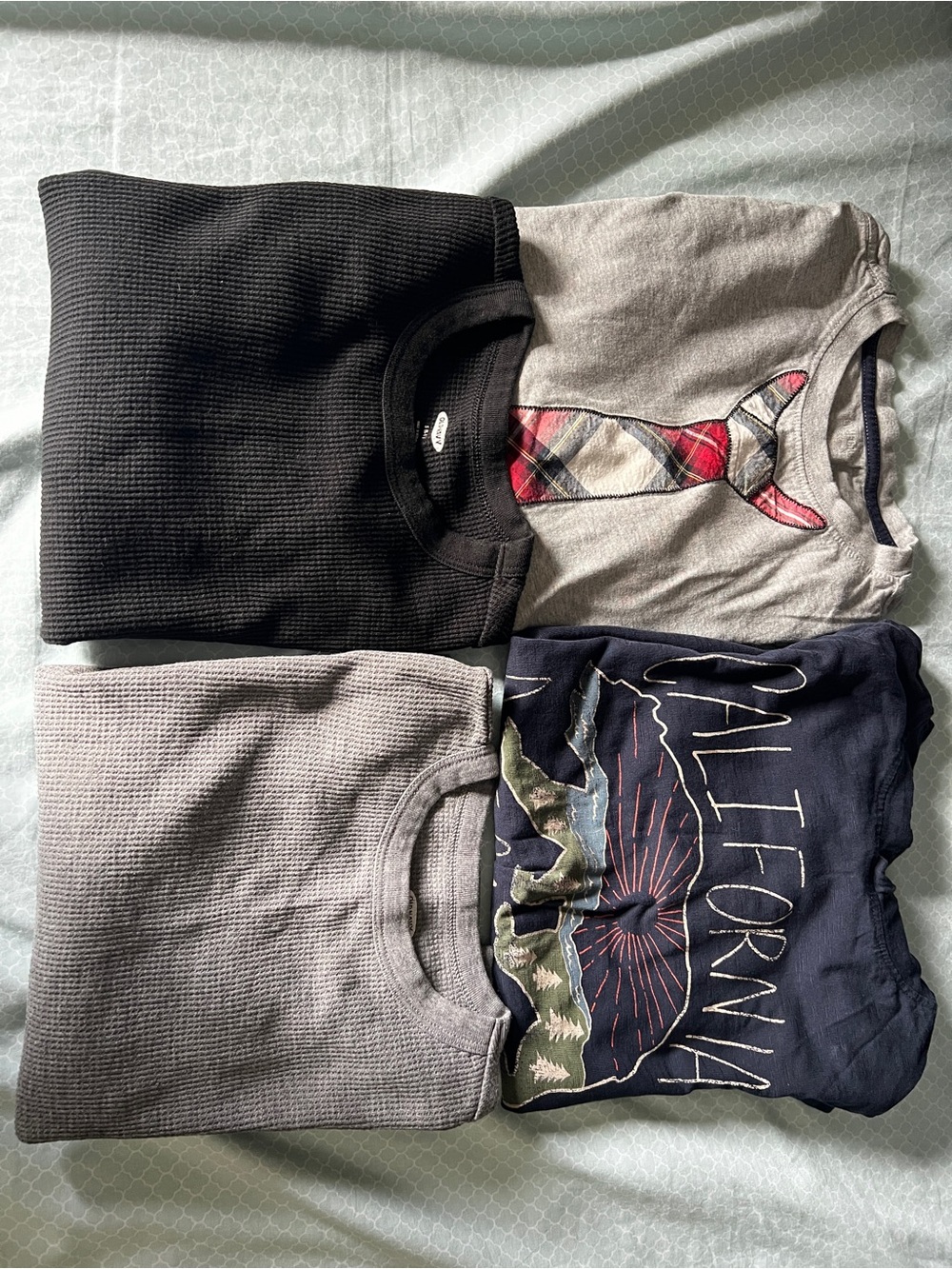 Boys Gymboree Black, Gray & Navy long-Sleeve shirt thermal hoodie Fall Bundle